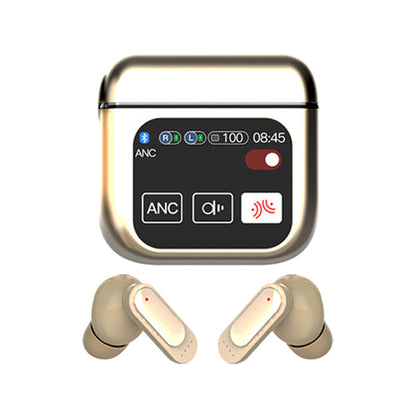 Bluetooth 5.4 LED Full-Color Touch Screen Earbuds Support Multiple Languages