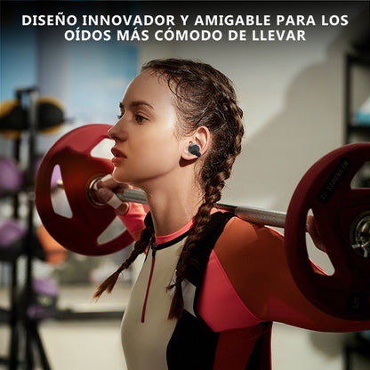 Auricular Bluetooth 5.3 con pantalla LED y puede cargar teléfonos